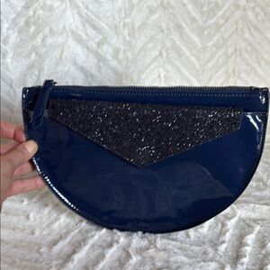 Banana Republic Black and Blue Clutch with Sparkly Accents